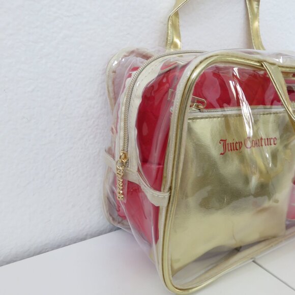 5pc {Juicy Couture} Nested Travel Cosmetic Bags Set - Picture 5 of 9